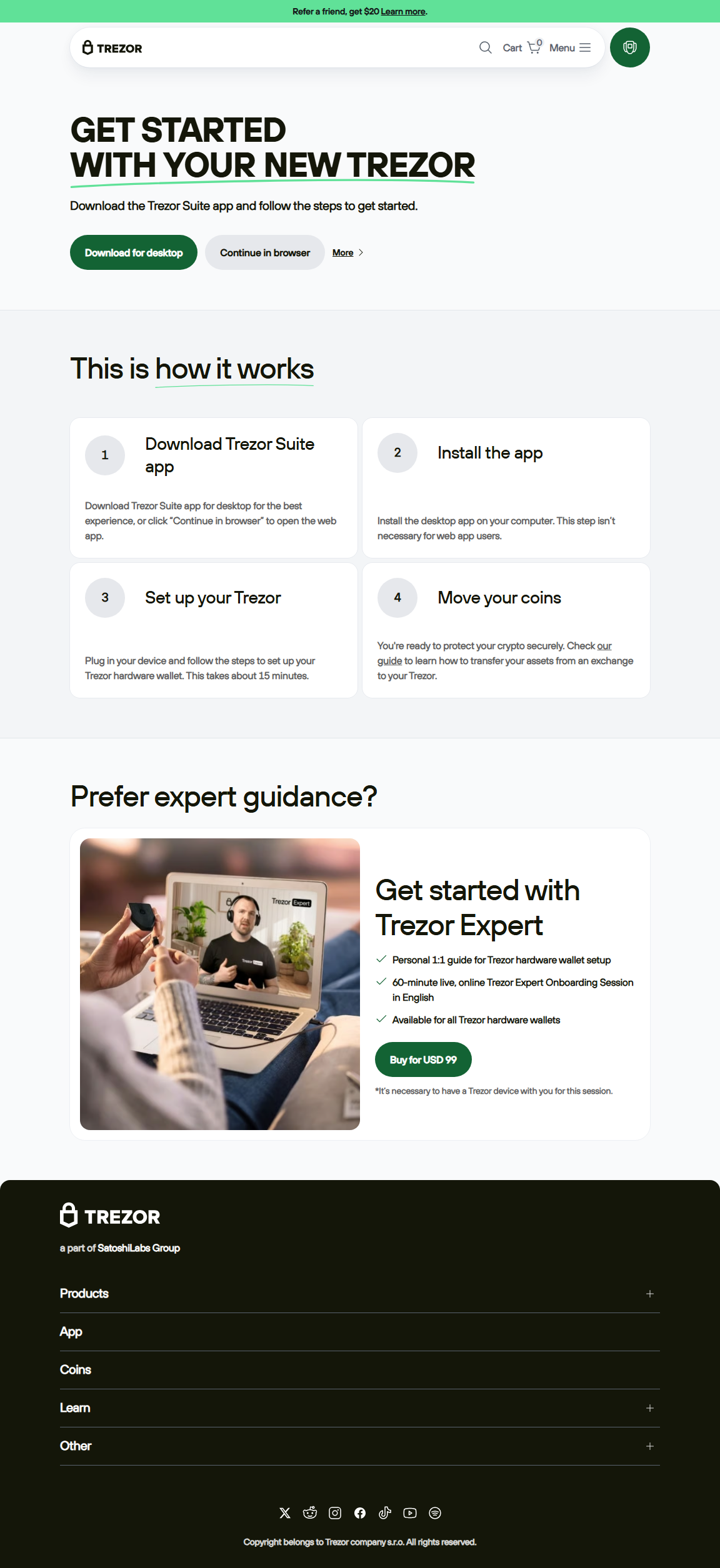 Trezor banner